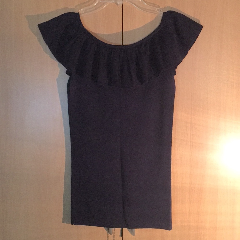Purple Wool Ruffle Top Sweater - Picture 3 of 5